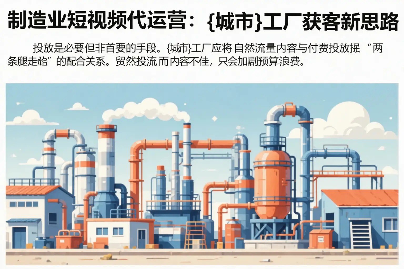 制造业短视频代运营:水磨沟工厂获客新思路